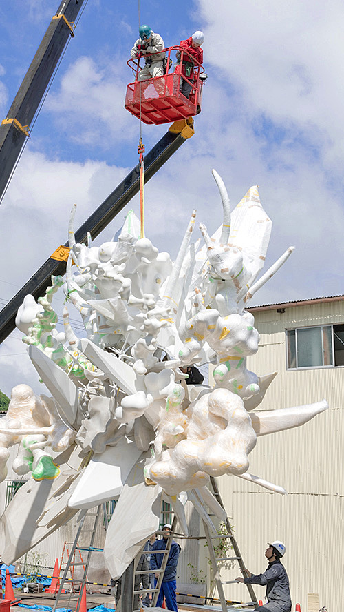 FRP造形仮組み作業