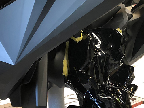 ウレタン塗装の塗り分け