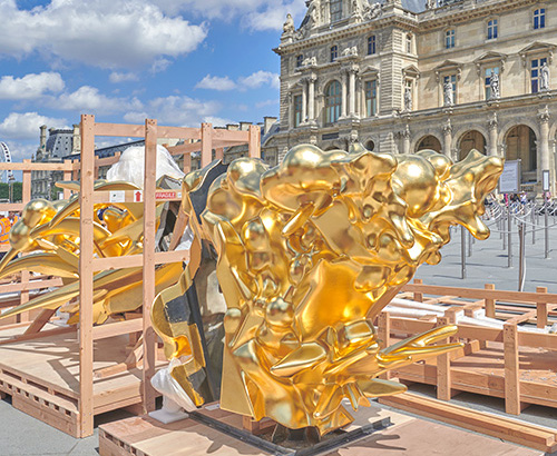 現地での組立作業